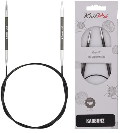 KnitPro Karbonz Rundstricknadel 32 (80cm) | 4,5mm