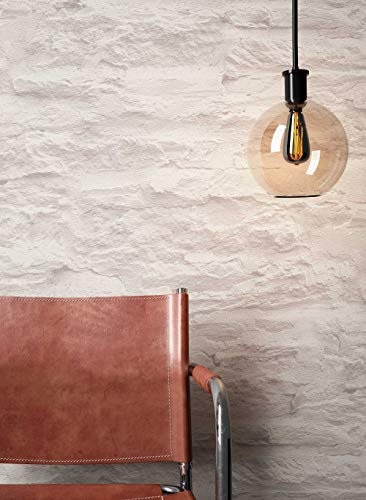 Newroom Steintapete Vliestapete Weiß Creme Edel, schöne edle Tapete im Steinmauer Design, moderne 3D Optik für Wohnzimmer, Schlafzimmer oder Küche inklusive Tapezier Profibroschüre