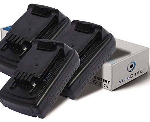 Lot de 3 Batteries pour Black et Decker EPL188KB perceuse à Percussion 1500mAh 18V - Visiodirect -