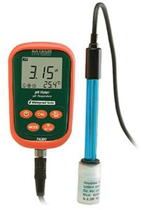 Extech PH300 Kit Misuratore pH, ORP e Temperatura Impermeabile | pH, ORP, temperatura, IP57 impermeabile, ATC, min/max, hold dati, elettrodi, soluzioni calibraz.