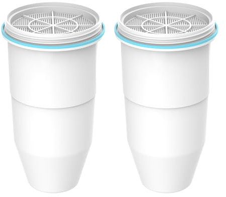 AQUA CREST Water Filters, Compatible with ZeroWater® Pitcher and Dispenser, Reduce TDS, NSF/ANSI 372 Certified, Reduce Chlorine, and More (Pack of 2)