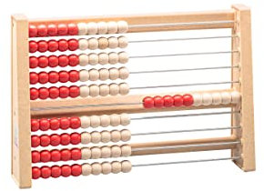 WISSNER aktiv Lernen - 100 er Rechenrahmen rot/Weiss - RE-Wood