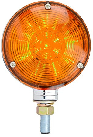 GG Grand General 77610 4 inches Double Faced Star 48 LED Sealed Pedestal Light with Amber Lens