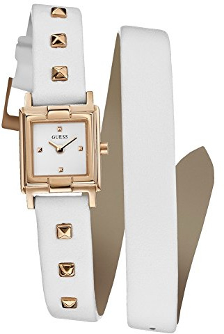 Guess Wrap 'N Roll W85123L2 - Reloj analógico de Cuarzo para Mujer, Correa de Cuero Color Blanco