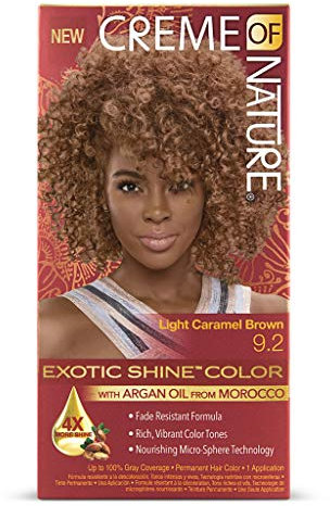 Creme of Nature Argan Womens Gel Hair Colour 9.2 Light Caramel Brown