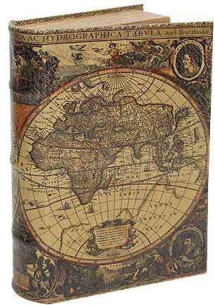 zeitzone Hohles Buch mit Geheimfach Buchversteck Atlas Antik-Stil 27cm