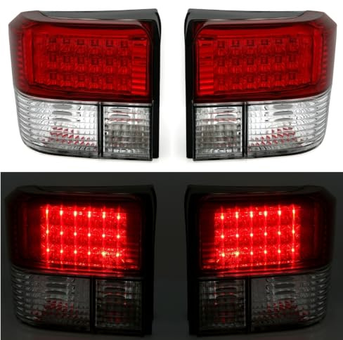 AD Tuning GmbH & Co. KG LED Rückleuchten Set, geeignet für VW Bus T4 (9/1990-8/2003). Ausführung: Klarglas Rot-Weiß.