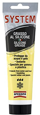 Arexons System Grasso Al Silicone 100 ml, Lubrificante per guarnizioni di gomma, interruttori ed anelli di tenuta, Grasso lubrificante antiadesivo, Resistente all'acqua, Bassa volatilità