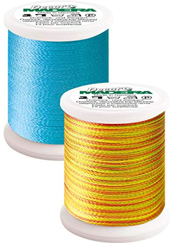 Neu 2016! 300m - Decora No.12 - Farbe: 2088 - multicolor - Stickgarn, Quilt- und Overlockgarn aus glanzvoller Viskose