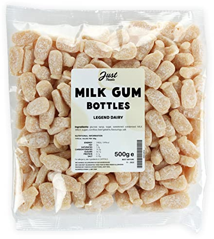 Just Treats Old Fashioned Dusted Milk Bottles (500g Share Bag)