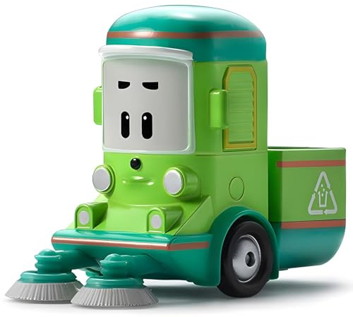 Silverlit Cleany Metal vehículo de juguete - Vehículos de juguete (Negro, Verde, Cal, Naranja, Blanco, Metal, Robocar Poli, Cleany, Interior / exterior, 3 año(s))