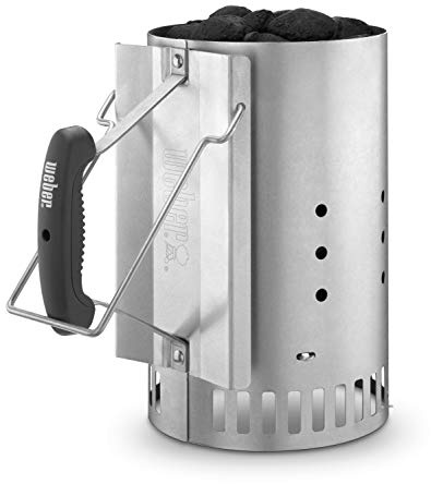 Weber | Grill-Feuerzeug Rapidfire mit Mülleimer, Nylon (Bürsten) und Draht (Griff), Schwarz