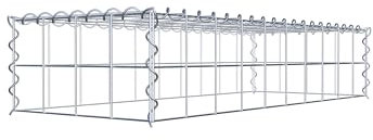 GABIONA Cestino di Pietra Gabbione Maglie rettangolari, 10 x 10 cm, profondità 40 cm, Cestino per la Coltivazione di Tipo 3, Chiusura a Spirale, con zincatura galvanica