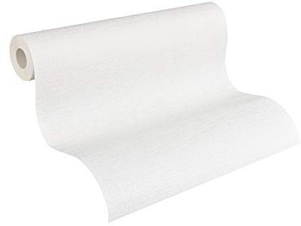 A.S. Création, verniciabile carta da parati non tessuto carta da parati in tessuto non tessuto 10,05 m x 0,53 m Bianco Made in Germany 574619 5746 – 19