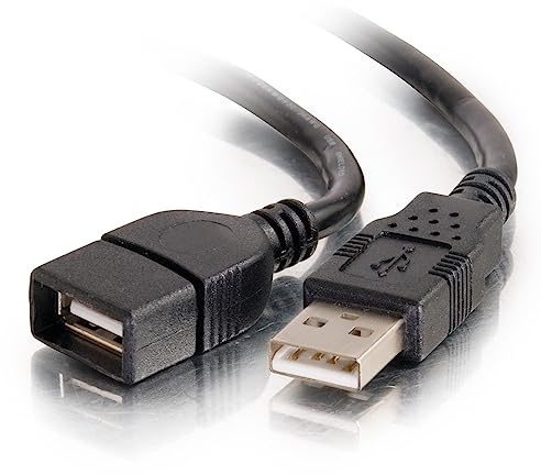 C2G/Cables to Go 52108 3m USB 2.0 A Male to A Female Extension Cable - Black (9.8ft)