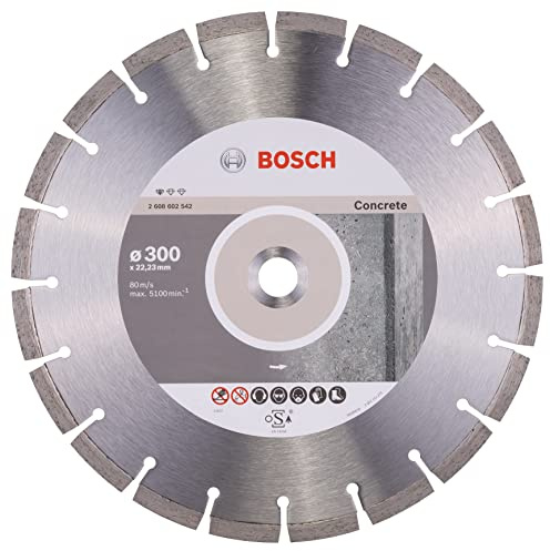 Bosch 1x Diamanttrennscheibe Standard for Concrete (für Beton, Porenbeton, Ø 300 x 22,23 x 3,1 x 10 mm, Zubehör für Winkelschleifer)