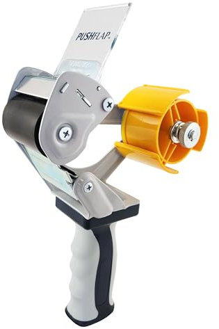 Packbandabroller mit Sicherheitsvorrichtung | Sicherheits-Handabroller | Für Klebeband mit 3-Zoll-Kern, max. 50 mm Breite | Profi-Qualität