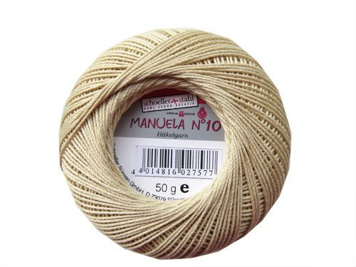 Schoeller Manuela Filethäkelgarn Stärke 10 Creme