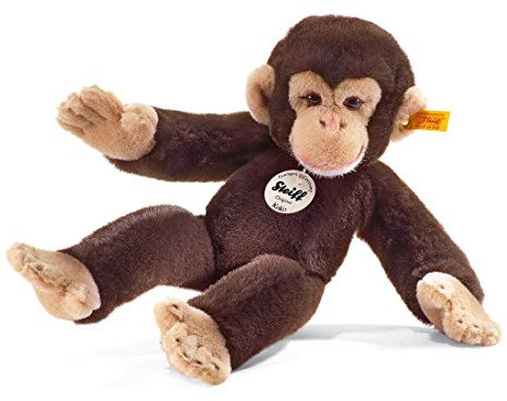 Steiff Koko Schimpanse - 25 cm - Kuscheltier für Kinder - Plüschaffe - weich & waschbar - dunkelbraun (280122)