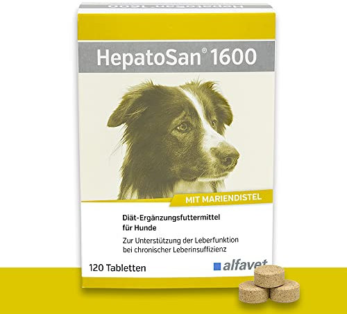Alfavet HepatoSan 1600, unterstützt den Leberstoffwechsel, Nahrungsergänzung für Hunde, 120 Tabletten à 1600 mg