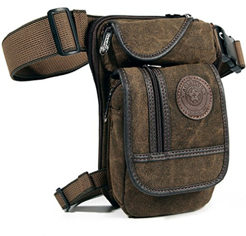 Hebetag Nylon Drop-benväska för vandring, Midjeväska för Män Kvinnor, Taktisk Motorcykel Cykel Cykling Ridning Resa Utomhussport -ficka, 15cm(W)*6cm(D)*29cm(H)(5.9x2.4x11.4)
