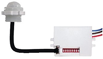 MINI SENSORE PIR ACCENSIONE LUCI CON MOVIMENTO 360° DA INCASSO FORO 12MM INTERNO