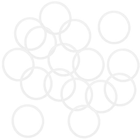 sourcing map 16 Stk. Silikon O-Ringe VMQ Dichtung 30mm AD 26mm ID Weiß | 2mm Breite