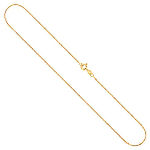 EDELIND Goldkette, Ankerkette flach Gelbgold 585/14 K, Länge 38 cm, Breite 1.2 mm, Gewicht ca. 1.5 g., NEU