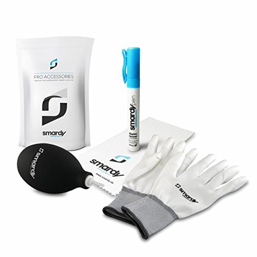 smardy 4in1 Profi Reinigungsset für DSLR Kamera Objektiv mit SprayPen | 10ml SprayPen mit Rogge Lens Sensor Cleaner, Blasebalg, antistatische Handschuhe und Mikrofasertuch im Set