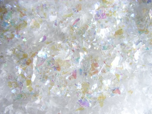 pemmiproducts Diamant-Schnee 2,5 kg (EUR 10,60/kg), Dekoschnee, Streuschnee, Kunstschnee mit Irisfolien-Flocken