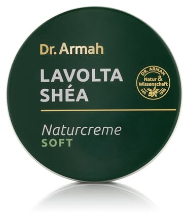 Dr. Armah - Lavolta Shéa - Naturcreme Soft - Hautcreme aus 100% Sheabutter mit Vitamin E für intensive Feuchtigkeit - Creme für trockene & sensible Haut - Ideal für Gesicht & Körper - 75 ml