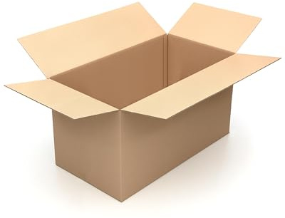 KK Verpackungen Versandkartons 1000 x 500 x 500 mm Braun 2-wellig (Innenmaß 986 x 483 x 474 mm) | 2 Stück, Faltkartons Kartons geeignet für Versand als DHL Paket DPD Hermes GLS Paketklasse XL (KK61)