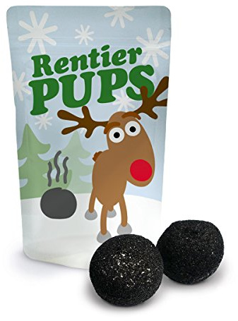 Liebeskummerpillen Rentierpups, zum Wichteln im Advent, Weihnachten, 18g | origineller Scherzartikel und Spaßartikel für Erwachsene, Kinder, Kollegen und Familie, ideal für Wichteln, Advent und Party