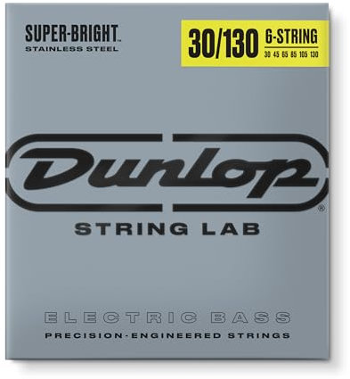 JIM DUNLOP - DBSBS30130 - Bass-Saiten - Super Bright Medium 6 Saiten 30-45-65-85-105-130