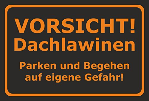 Melis-Folienwerkstatt Schild Vorsicht Dachlawinen - 30x20cm - 3mm Aluverbund – 20 VAR S00018-008-H
