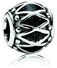 PANDORA Damen-Charm 925 Sterling Silber Emaille schwarz 791063EN22
