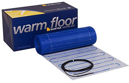 Electric Underfloor Heating Mat - 9m2-200W/m2 with White Programmable Thermostat