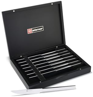 WÜSTHOF Stainless Steel 8-Piece Steak Knife Set with Black Presentation Chest