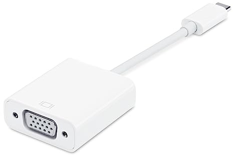 Belkin F2CU037DSWHTAPL Adaptador de Cable USB-C VGA Blanco - Adaptador para Cable (USB-C, VGA, Male Connector/Female Connector, 0,15 m, Blanco)