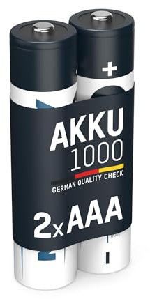 1X2 ANSMANN NIMH RECARGABLE BATTERY 1000 MICRO AAA 950 MAH