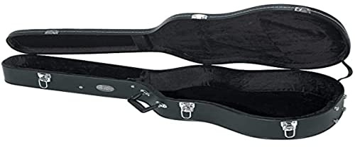 GEWA Étui pour guitare Yamaha APX Flat Top Economy - Noyau en bois - couvercle plat - revêtement en similicuir noir mat - serrures chromées - compartiment pour accessoires - intérieur en velours noir