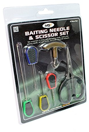 Anglerwerkzeug Boilie Werkzeug 6-Teiliges Set, Boilie Nadel Bohrer Haken Schere