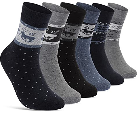 THERMO Socken Damen 39-42 Warme Dicke Wintersocken Damen Baumwolle Frottee 11827 WP (6 Paar 39-42)