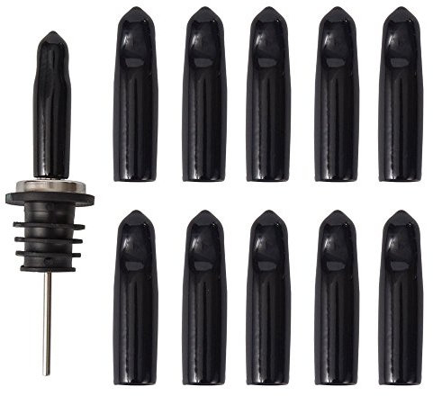LEGERM New Designed Liquor Pour Spouts Covers- 10 Pcs Plastic Bottle Pourer Cover Dust, CapsDispenser Spout Dust Rubber Caps (Not Include Pour Spout)