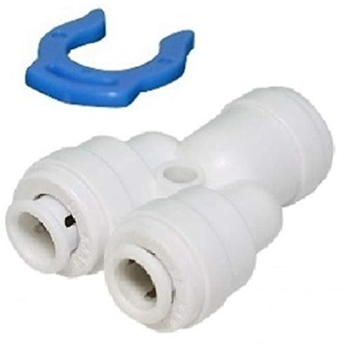 Planet-Aqua Y-Verbinder Kupplung 1/4 Zoll Osmose Schlauch Ausgang. Fitting für den Anschluss Einer Druckpumpe/Druckerhöhungspumpe an der Osmoseanlage Wasserfilter Filter Umkehrosmose Filteranlage