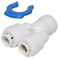 Planet-Aqua Y-Verbinder Kupplung 1/4 Zoll Osmose Schlauch Ausgang. Fitting für den Anschluss Einer Druckpumpe/Druckerhöhungspumpe an der Osmoseanlage Wasserfilter Filter Umkehrosmose Filteranlage