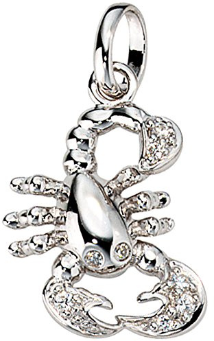 Jobo Sternzeichen-Anhänger aus 925 Sterling Silber mit Zirkonia