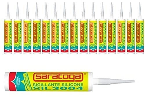 Silicone sigillante bianco antimuffa - SIL3004-15 pezzi -