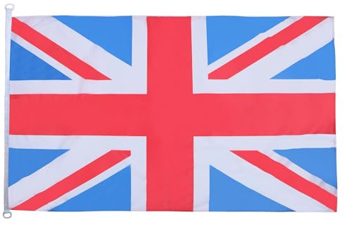 AZ FLAG Drapeau Royaume-Uni 150x90 cm Anglais Maille Bloquée 2 Œillets | Usage extérieur Drapeau décoratif United Kingdom coutures doubles et bords renforcés avec œillets métalliques