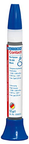 WEICON Contact VA 250 Black 12 g | Cyanacrylat-Klebstoff | hochtemperaturbeständig | Sekundenkleber, Schnellkleber, Cyanacrylatkleber hochviskos, spaltfüllend, für Gummi, Kunststoff und Metall, restelastisch